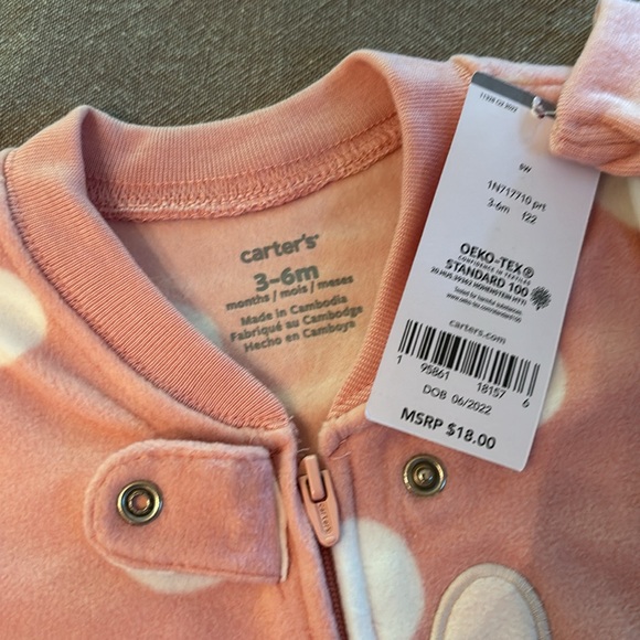 NWT!🐰CARTER’S 3-6 MONTHS BABY GIRL SLEEP SACK - Picture 3 of 6